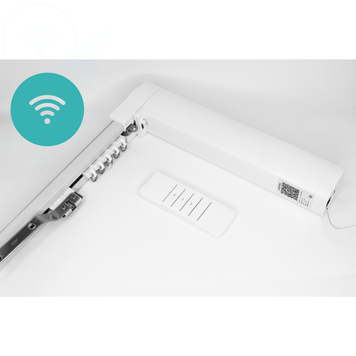 Электрокарниз Wi-fi + пульт (Mi home + алиса), от сети 220 в, до 50 кг, пульт 1 к. в подарок  | Белый
