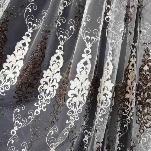 Сетка с вышивкой "Версаль" | Венге